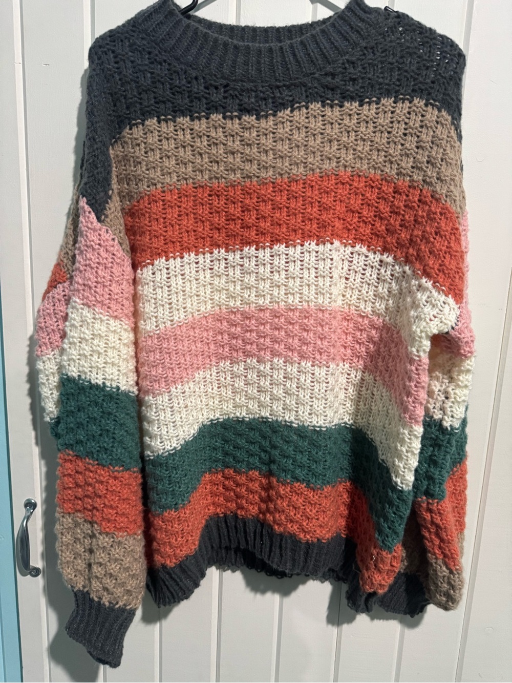 BiBi Multicolor Striped Scoop-Neck Sweater